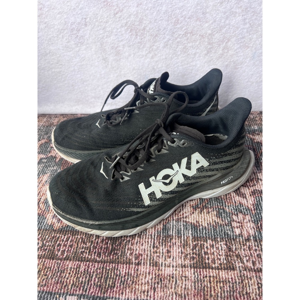 Hoka Mach 5 Black White Running Shoes Womens 9 B Road Training Sneakers 1127894